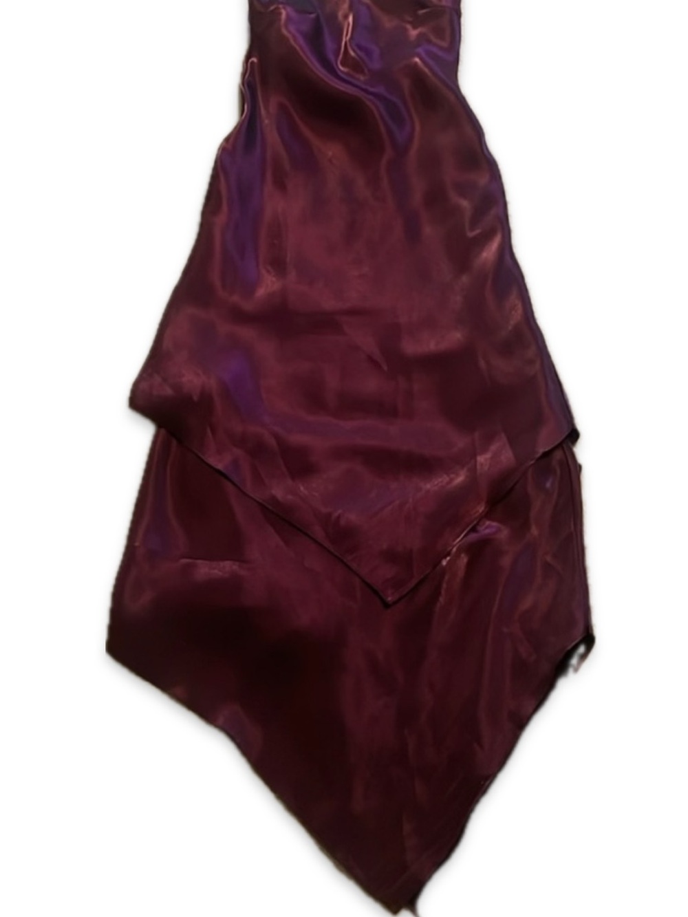 Fairweather Purple Satin Lace Up Back Slip Maxi Dress Prom Gala Wedding Small - Picture 5 of 10